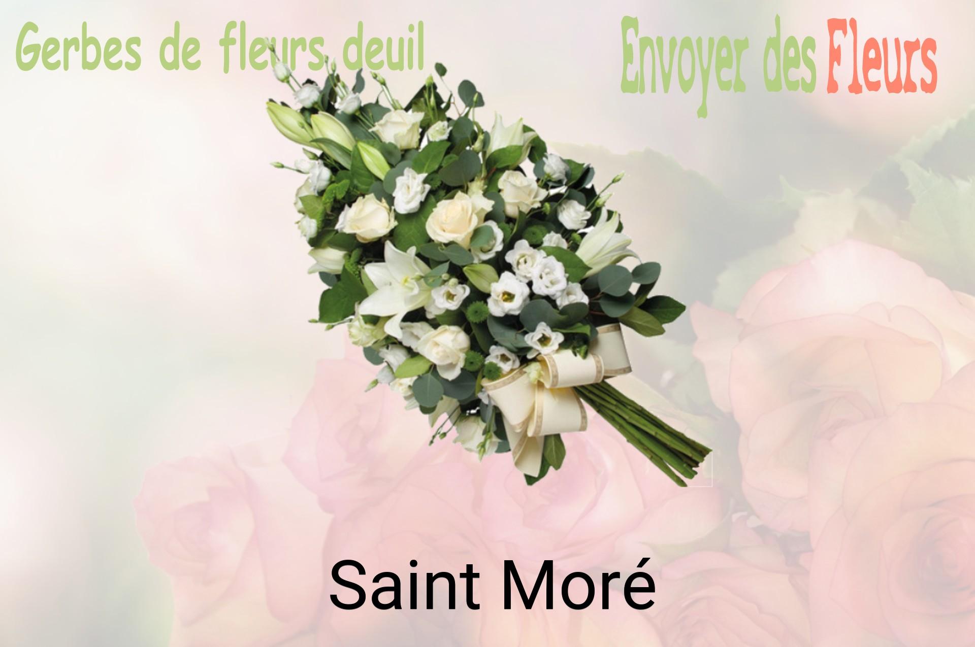 Gerbe de fleurs de deuil livrée à Saint-Moré